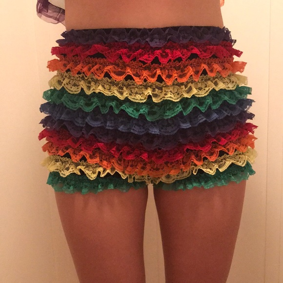 Rainbow Ruffles Girls Halloween Costume - Picture 3 of 3